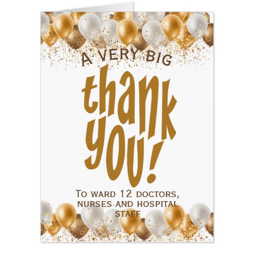 Very Big Thank You Appreciation Hospital Keyworker Card