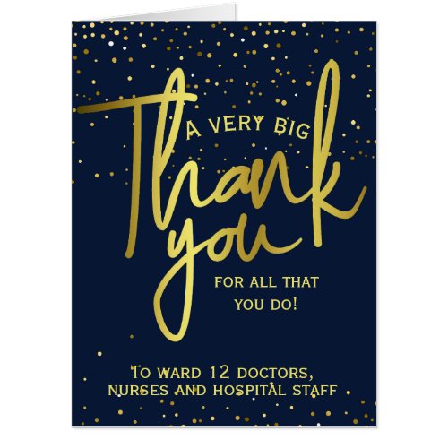 Very Big Thank You Appreciation Hospital Keyworker Card