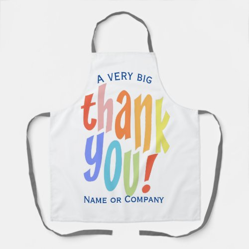 Very Big Thank You Colorful Typographic Apron