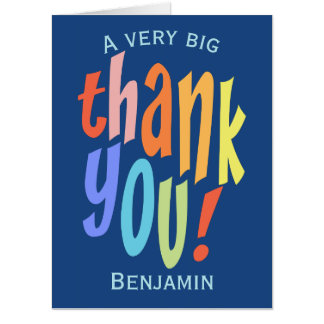 Very Big Thank You Colorful Typographic Card