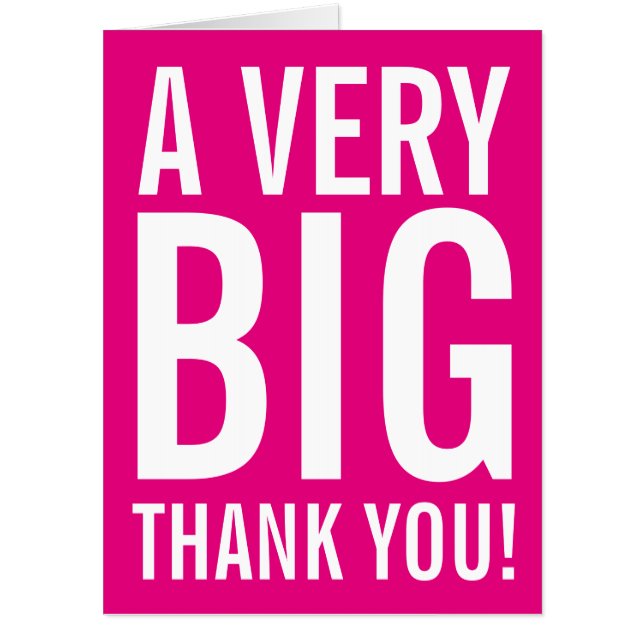 Very Big Thank You Huge Greeting Card (Front)