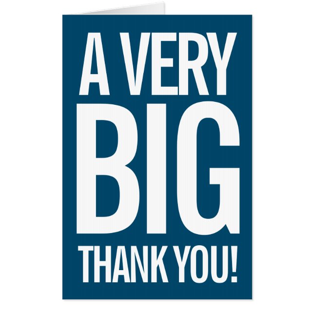 Very Big Thank You Large Greeting Card (Front)