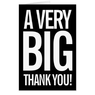 Very Big Thank You Large Greeting Card