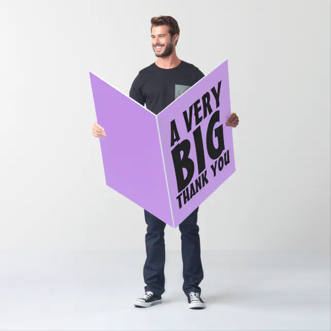 VERY BIG THANK YOU OVERSIZED GIANT GREETING CARD | Zazzle