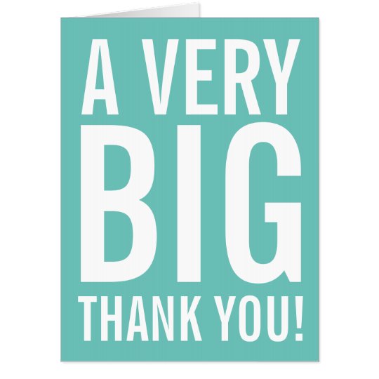 Very Big Thank You Oversized Greeting Card