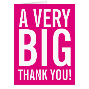 Very Big Thank You Oversized Greeting Card