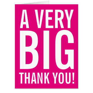 Very Big Thank You Oversized Greeting Card