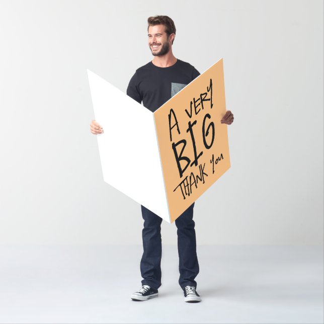 VERY BIG THANK YOU OVERSIZED JUMBO GREETING CARD (In Situ)