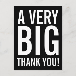 Very Big Thank You Postcard