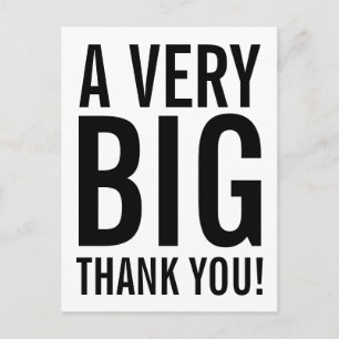 Very Big Thank You Postcard