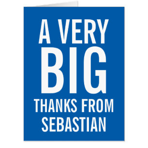 Very Big Thanks Personalized Card