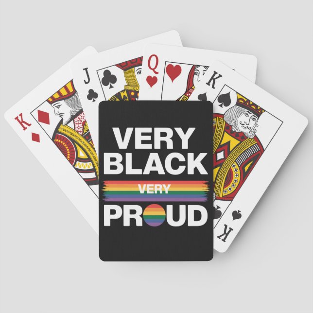 Very Black Very Proud Black Gay Pride LGBT Pride  Poker Cards (Back)