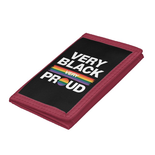 Very Black Very Proud Black Gay Pride LGBT Pride  Trifold Wallet (Bottom)