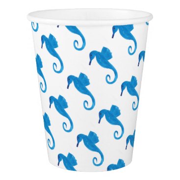 Very Blue Sea Horse Paper Cup Very Blue Sea Horse Paper Cup