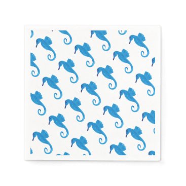 Very Blue Sea Horse Paper Napkin Very Blue Sea Horse Paper Napkin