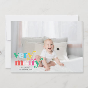 Very Brightly Merry Holiday Photo Card