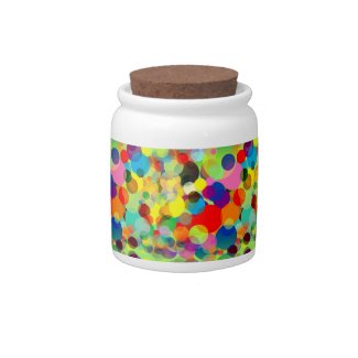 Very Bubbly, Multi-Colored Candy Jar