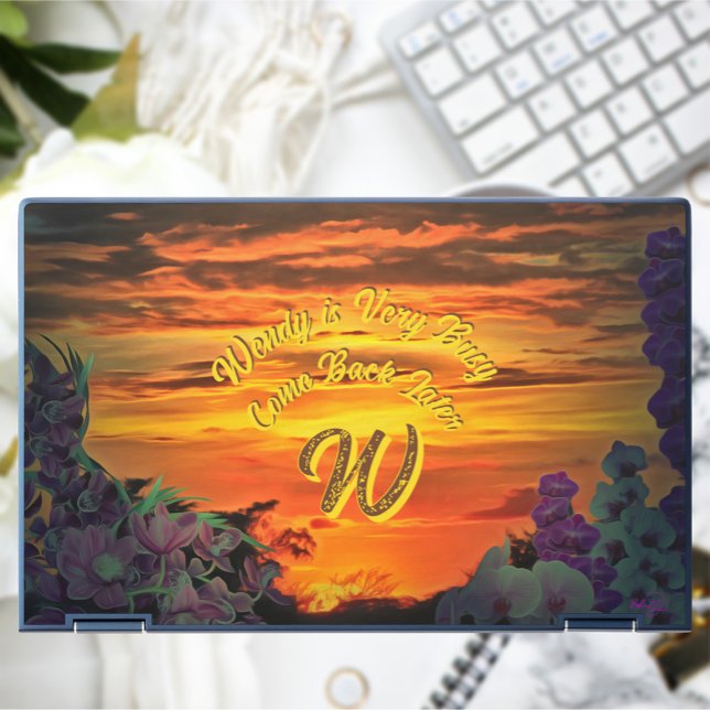 Very Busy Come Back Later Sunset 2584 HP Laptop Skin (Creator Uploaded)