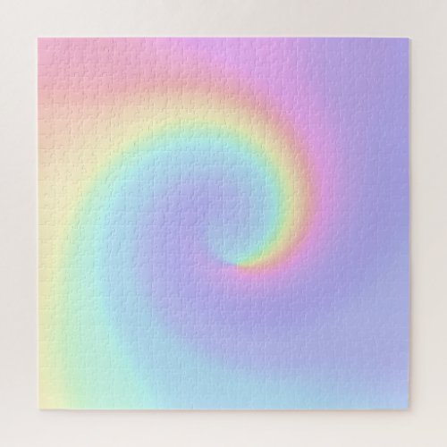 Very Challenging Pastel Rainbow Swirl Puzzle