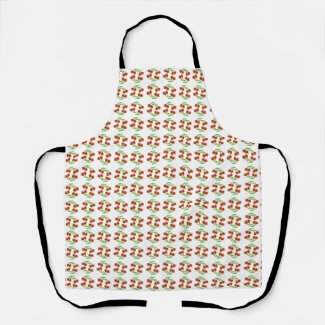 Very Cherry Cute Retro Kitchen Fun Fruit Pattern