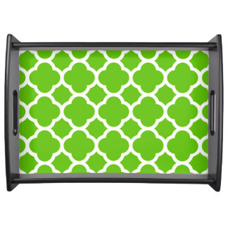 Very Chic Lime Green Qutrefoil Serving Tray