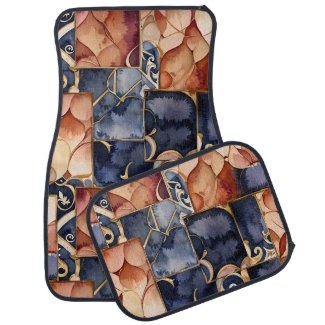 Very Chic Navy Blue and Tan Comtemporary