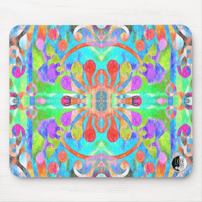 Very Colorful Mandala Mouse Pad (Front)