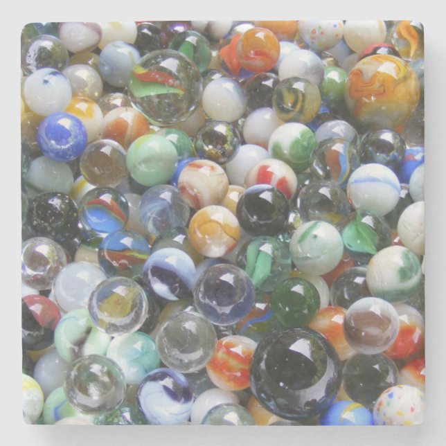 Very Colorful Marble Stone Coaster (Front)