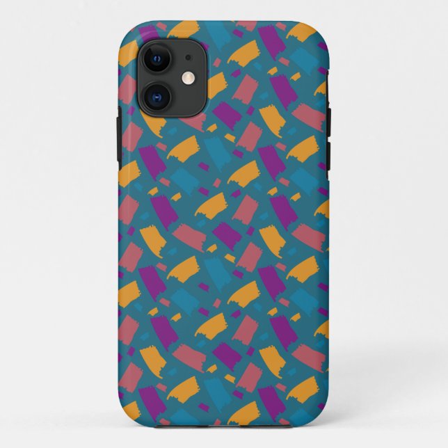 Very Colorful Uneven Pattern Case-Mate iPhone Case (Back)