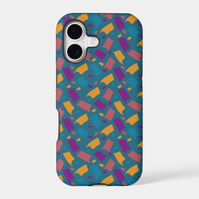 Very Colorful Uneven Pattern Iphone Case (Back)