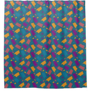 Very Colorful Uneven Pattern Shower Curtain
