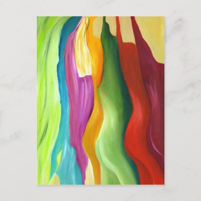 Very colorfull abstract painting. postcard (Front)