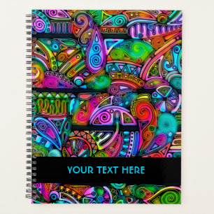 Very colorfully abstract forms art 10 planner