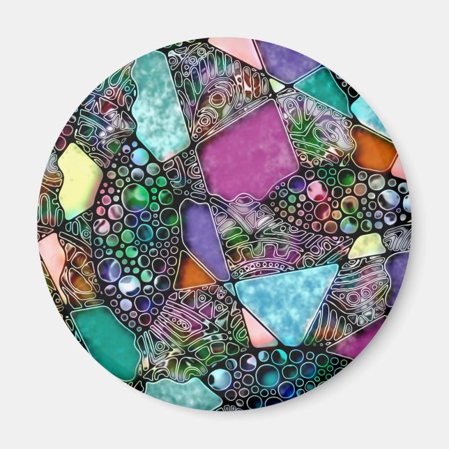 Very colorfully abstract forms art 11 magnet (Front)