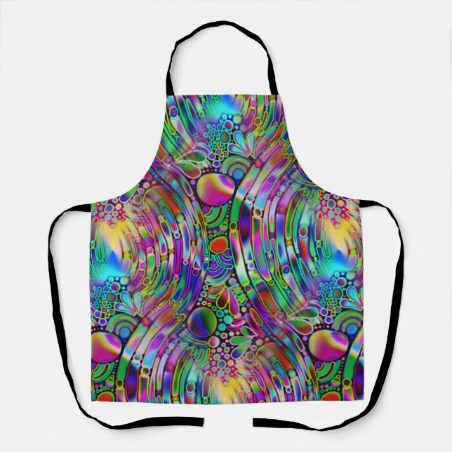 Very colorfully abstract forms art 1 apron (Front)
