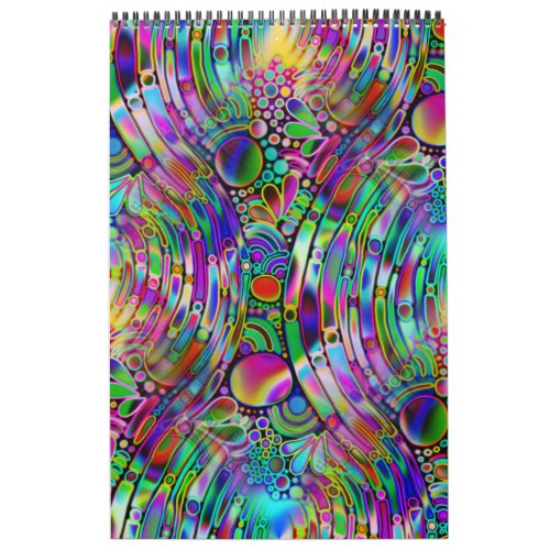 Very colorfully abstract forms art 1 calendar