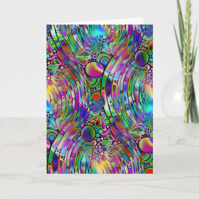 Very colorfully abstract forms art 1 card (Front)
