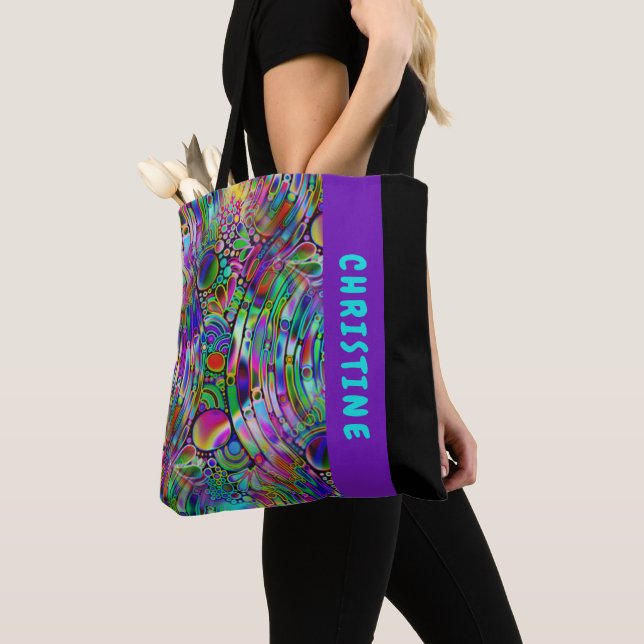 Very colorfully abstract forms art 1 tote bag (Close Up)