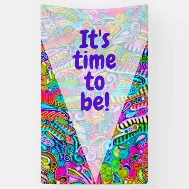 Very colorfully abstract forms art 9 banner (Vertical)