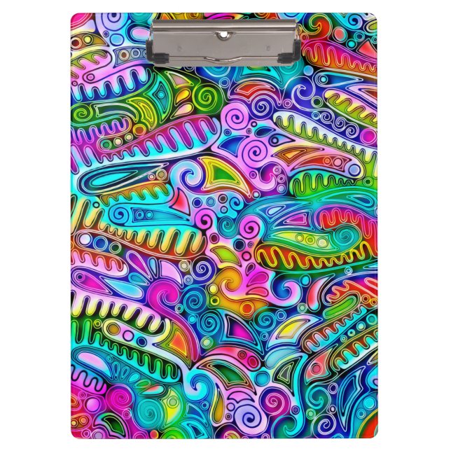 Very colorfully abstract forms art 9 clipboard (Front)