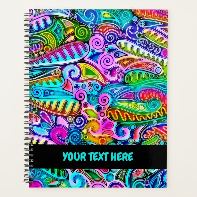 Very colorfully abstract forms art 9 planner (Front)