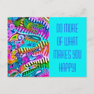 Very colorfully abstract forms art 9 postcard