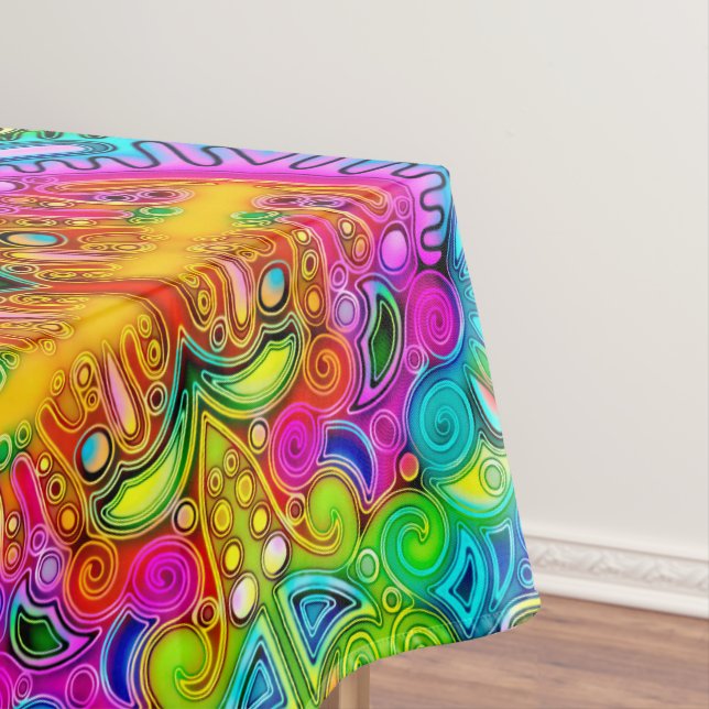 Very colorfully abstract forms art 9 tablecloth (In Situ)