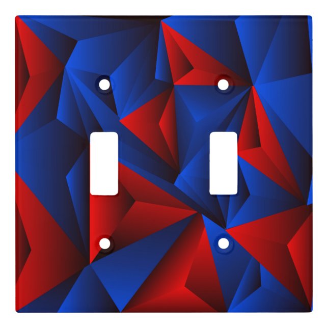 Very Cool Abstract Shapes Double Switch Plate (Front)