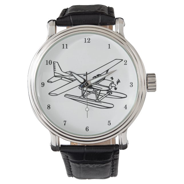 Very Cool Airplane on Floats Wrist Watch (Front)