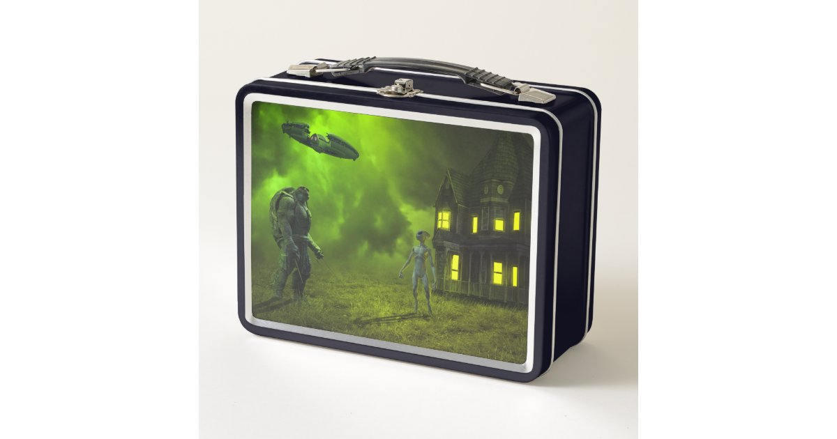Very Cool Alien Planet Metal Lunch Box | Zazzle