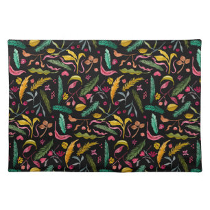 Very Cool and Colorful Palm Pattern Cloth Placemat