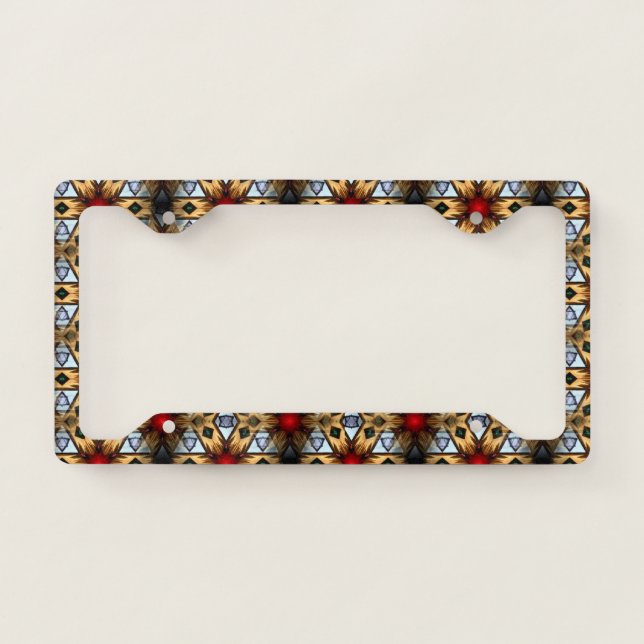 Very Cool and Colorful Shapes License Plate Frame (Front)
