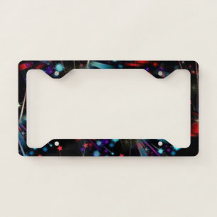 Very Cool and Colorful Shapes License Plate Frame