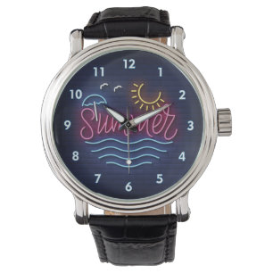 Very Cool and Colorful Simulated Neon Summer Watch